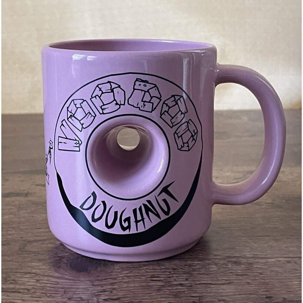 Voodoo Doughnut Donut Mug Pink Ceramic Coffee Cup The Magic Is In The Hole